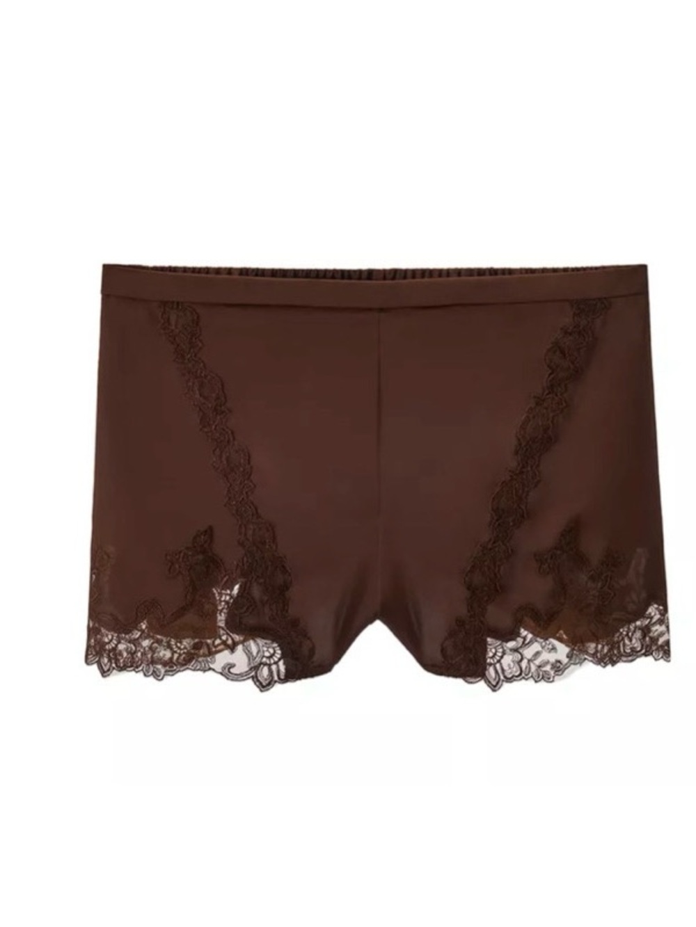 NWOT ZARA Satin Effect Lace Shorts Size XL